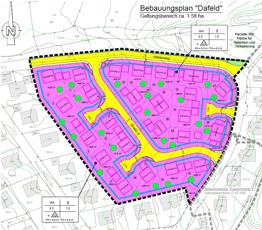 Baugebiet „Dafeld“ in Warthausen Dafeld
