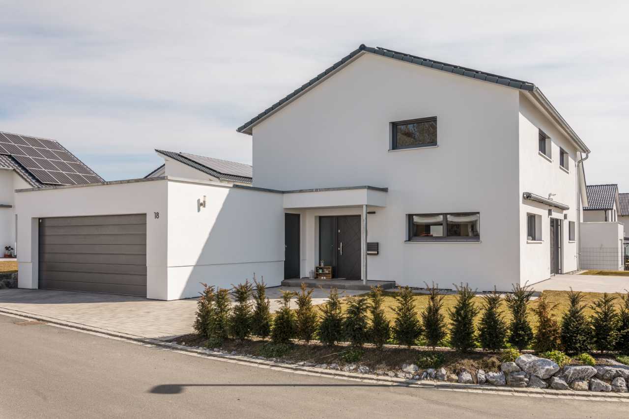 Passivhaus mit Putzfassade
