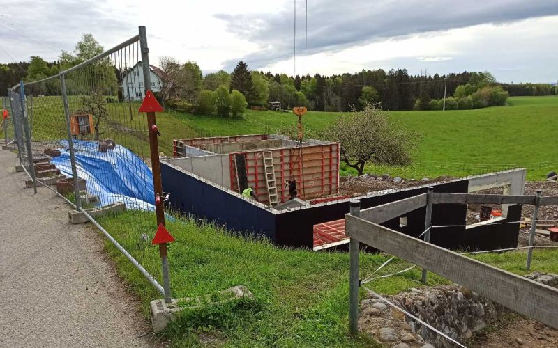 Hanghaus Betonarbeiten