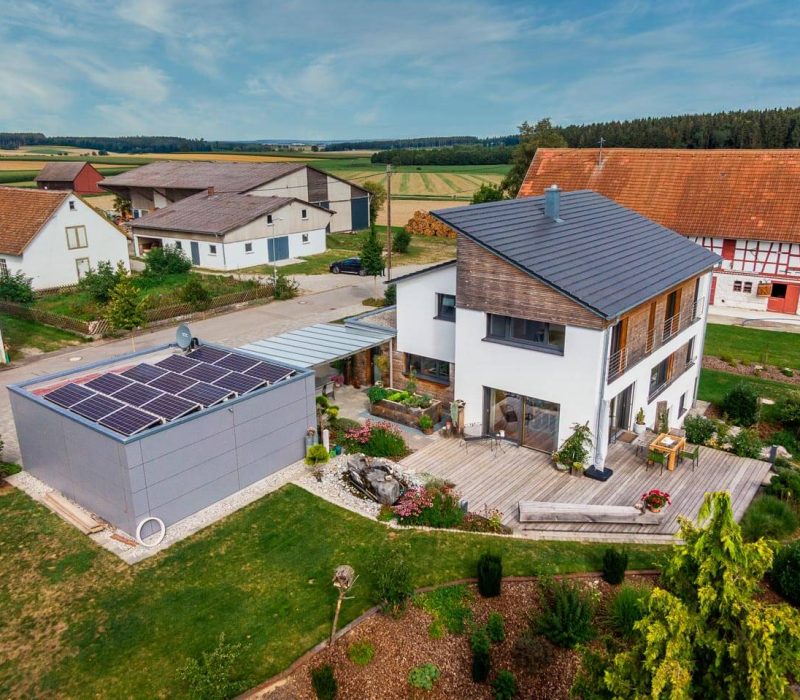 Hanghaus pultdach einliegerwohnung